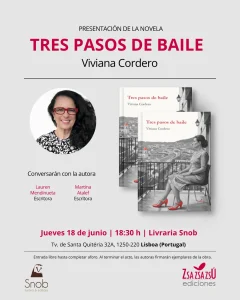 Presentación de Tres pasos de baile de Viviana Cordero en la Livraria Snob de Lisboa por Zsa Zsa Zsú Ediciones.