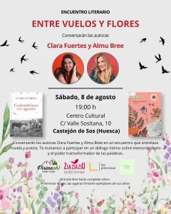 Encuentro literario con Clara Fuertes y Almu Bree en Castejón de Sos organizado por Zsa Zsa Zsú Ediciones