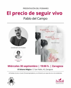 Presentación del poemario de Pablo del Campo en Zaragoza, Zsa Zsa Zsú Ediciones